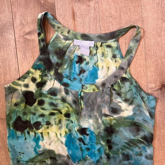 Joe tunic top green and blue watercolour - Picture 4 of 5